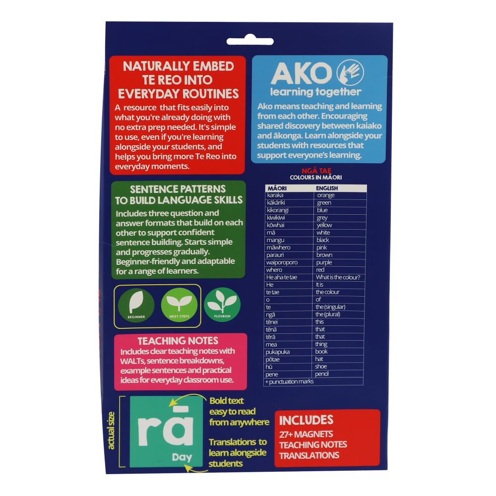 Magnetic Colours in Te Reo Māori - XMT Creations