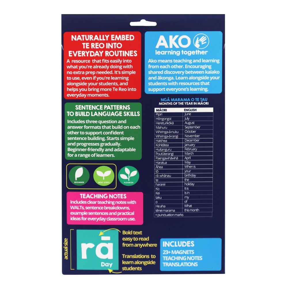 Magnetic Months in Te Reo Māori - XMT Creations