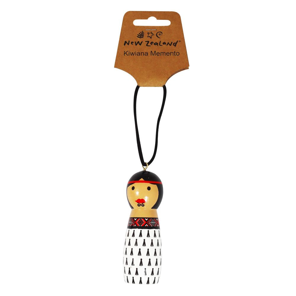 Maori Wahine Hanging Peg Doll Ornament - XMT Creations