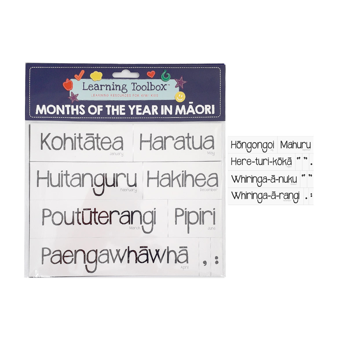 Magnetic_NZ_Māori_Months_21pcs_2 - XMT Creations