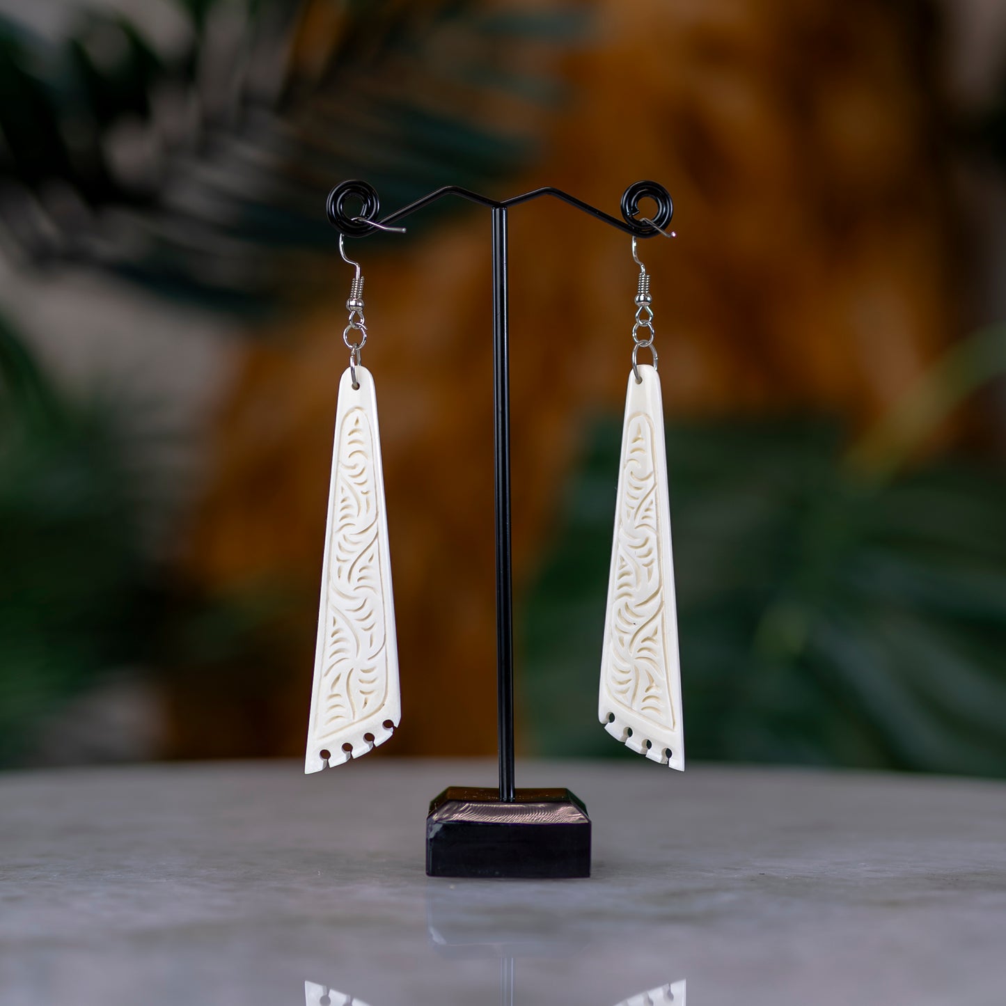 Bone Drop Earring with Detail - XMT Creations