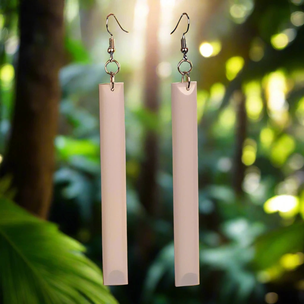 Bone Toki Style Earrings - Medium - XMT Creations