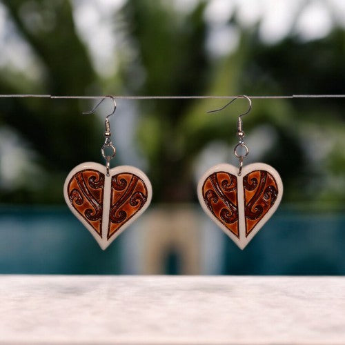 Māori Heartbeat Earrings - XMT Creations
