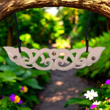 Bone Double Manaia Pendant - XMT Creations