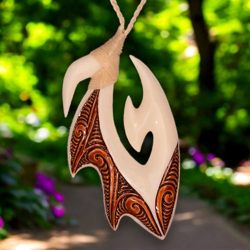 Bound Hook with Brown Stain Pendant - XMT Creations