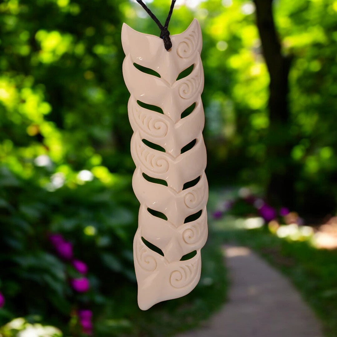 XL Bone Whale Tail Pendant - XMT Creations