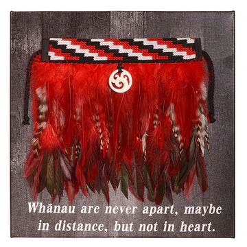 Mini Red Korowai (Whānau): Canvas Edition - XMT Creations