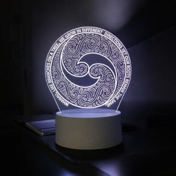 Spiral Whānau Night Light - XMT Creations