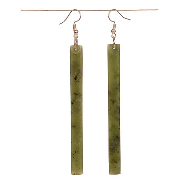 Long Pounamu Adze Earrings - XMT Creations