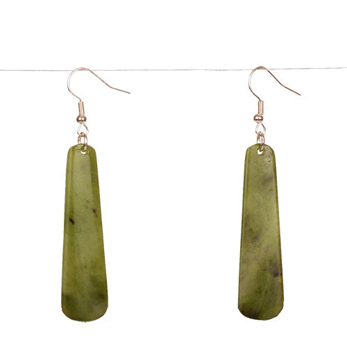 Pounamu Sleek Drop Earrings - XMT Creations