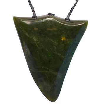 Large Pounamu Shark Tooth Pendant - XMT Creations