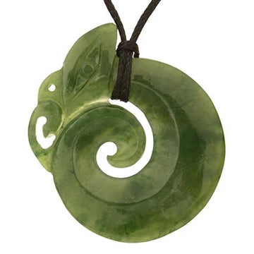Pounamu Manaia Koru Pendant - XMT Creations