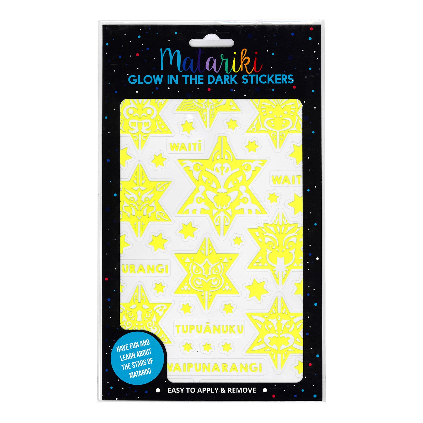 Matariki Glow in the Dark Star Stickers - XMT Creations
