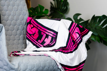 Children's Māori Design Blanket - Pink