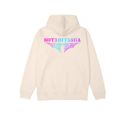 Kotahitanga Crest Cream Hoodie - Iridescent - XMT Creations