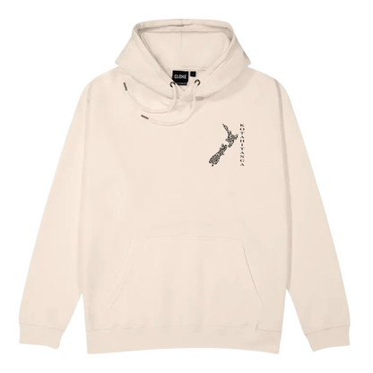 Kotahitanga Crest Cream Hoodie - Black - XMT Creations