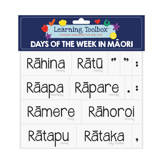 Magnetic NZ Māori Days of Week 14pc